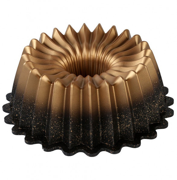 Форма для выпечки кекса 26 см антипригарное покрытие чёрная  O.M.S. Collection &quot;GRANIT CAKE MOULD /GOLD&quot; / 236223
