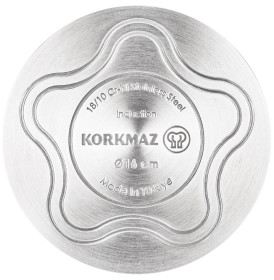 Кастрюля 18 х 10 см со стеклянной крышкой 2,5 л  Korkmaz &quot;Tombic&quot; / 328555