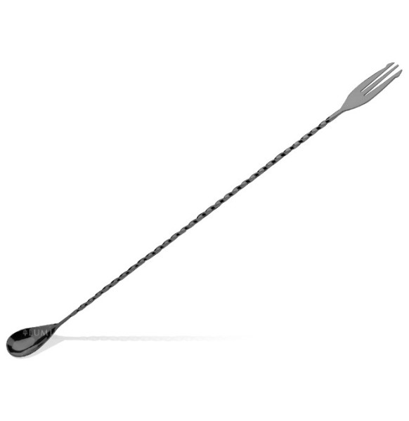 Столовый прибор Ложка барная 40 см черная  Lumian Luxury Bar Tools &quot;Trident fork&quot; / 320732