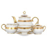 Чайный сервиз на 6 персон 15 предметов  Leander "Офелия /Золотая лента" (чашка на высокой ножке) / 323768