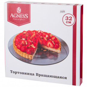 Блюдо 32 х 7 см вращающееся круглое  Agness "Винтаж /Розы" / 224887