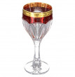 Бокалы для белого вина 190 мл 6 шт  Crystalite Bohemia &quot;Сафари /Рубин с золотом&quot; / 124834