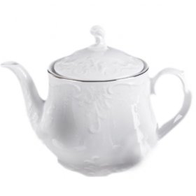 Заварочный чайник 1,1 л  Cmielow "Рококо /Платиновый узор" / 154431