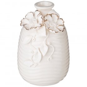 Ваза для цветов 9 х 8,3 х 12,8 см  LEFARD &quot;Белый цветок&quot; / 349296