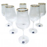 Бокалы для белого вина 450 мл 6 шт  Crystalex CZ s.r.o. "Тулипа /Оптика /Отводка золото /20746" / 279127