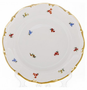 Набор тарелок 24 см 6 шт  Bavarian Porcelain "Мария-Тереза /Мелкие цветы /Отводка золото" / 097264