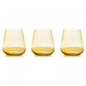Стаканы для виски 450 мл 6 шт янтарные  Le Stelle "Opium" (подарочная упаковка) / 330095
