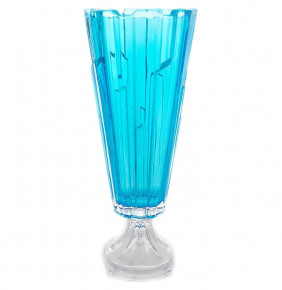 Ваза для цветов 40 см н/н  Aurum Crystal "Болеро /Синяя" / 139341
