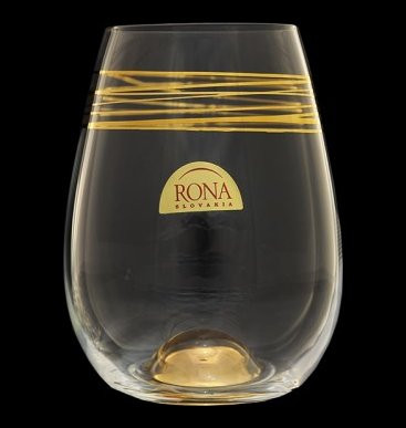 Стаканы для воды 460 мл 4 шт  Rona &quot;Drink master /Пружинка с золотым дном&quot; / 087731