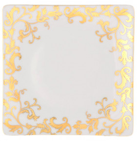 Набор тарелок 21 см 6 шт  Falkenporzellan "Тоска /Белая /Золотые цветы" / 060302