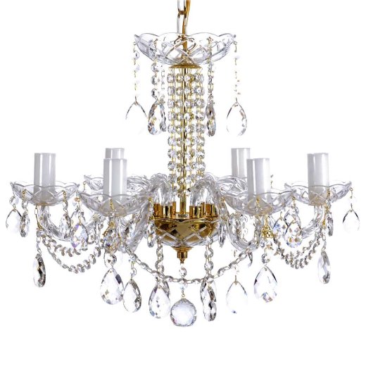 Люстра 6 рожковая хрусталь  Royal "Роял" h-55 см, диаметр-52 см, вес 6 кг / 034412 — 