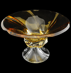 Ваза для фруктов 30,5 см н/н  Aurum Crystal "Mozart /Амбер" / 105743