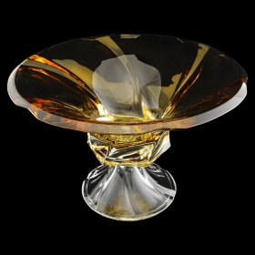 Ваза для фруктов 30,5 см н/н  Aurum Crystal &quot;Mozart /Амбер&quot; / 105743