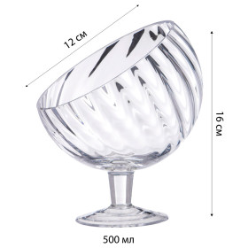 Конфетница 12 x 18 см н/н  Alegre Glass &quot;Sencam /Скошенный край&quot; / 313800