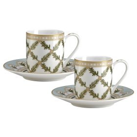 Набор кофейных пар 80 мл 2 шт  Pozzi Milano 1876 "Rosita" (подарочная упаковка) / 343610