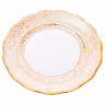 Набор тарелок 24 см 6 шт  МаМ декор "Фредерика /Золотые листики на белом" / 001884