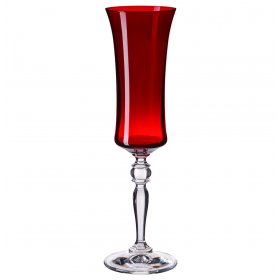 Бокалы для шампанского 190 мл 6 шт  Crystalex CZ s.r.o. &quot;Грация /Красные&quot; / 253150