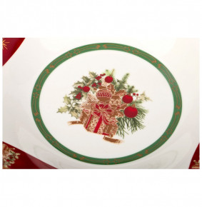 Блюдо 26 х 26 х 4 см квадратное красное  LEFARD "Christmas Collection /Подарок" / 192369