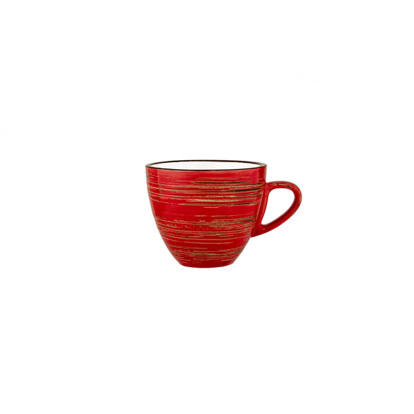 Чайная чашка 190 мл красная  Wilmax &quot;Spiral&quot; / 261564