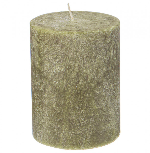 Свеча столбик 6 х 8 см стеариновая ароматизированная оливковая / 293025