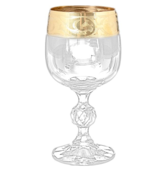 Бокалы для белого вина 190 мл 6 шт  Crystalex CZ s.r.o. &quot;Клаудия /Орнамент на золоте&quot;  / 122771