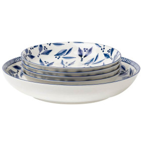 Набор тарелок 5 предметов (тарелка 28 см + 4 тарелки 20 см)  Casa Domani "Оливковая ветвь" (подарочная упаковка) / 303650