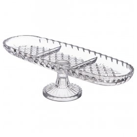 Менажница 39 х 14 см овальная н/н  Alegre Glass "Sencam" / 289062