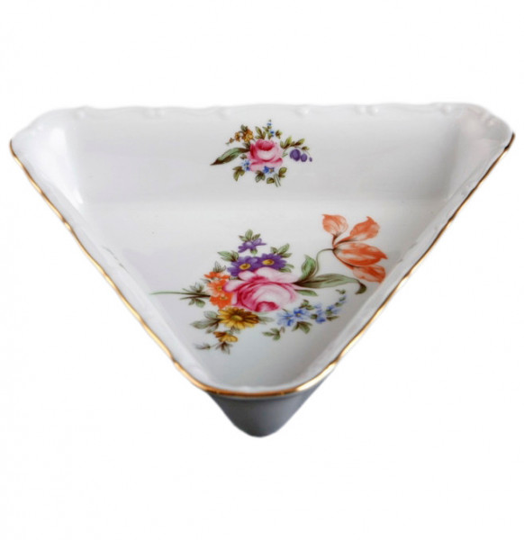Салатник 18 см треугольный  Bohemia Porcelan Moritz Zdekauer 1810 s.r.o. &quot;Полевой цветок&quot; / 097708