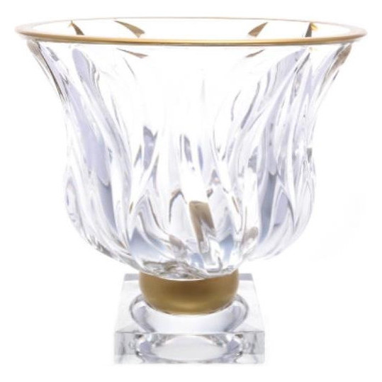 Фруктовница 24,5 см н/н  AS Crystal Bohemia &quot;Flame /Матовая полоса&quot; AS Crystal / 163558