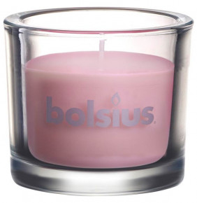 Свеча 8 х 9,2 см в стекле розовая "Classic /Bolsius" (время горения 29 ч) / 278260