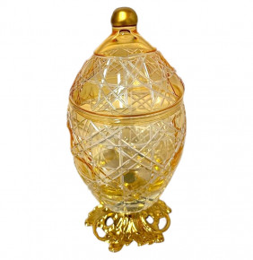 Шкатулка н/н Яйцо янтарная  Yagmur Hediyelik "Dior /Отводка золото" / 270607