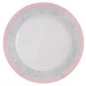 Набор тарелок 19 см 6 шт  Thun "Яна /Серый мрамор с розовым кантом" / 056351