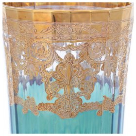 Стаканы для воды 400 мл 6 шт  RCR Cristalleria Italiana SpA &quot;Timon /Адажио /Ассорти с золотом&quot; / 214577