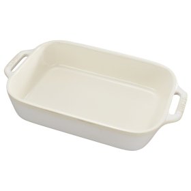 Форма для запекания 27 х 20 х 6 см прямоугольная с ручками слоновая кость  Staub &quot;Ceramics&quot; / 347985