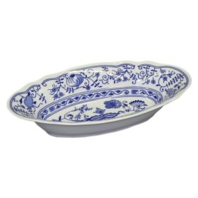 Блюдо 33 см овальное (глубокое) для хлеба  Leander &quot;Мэри-Энн /Гжель&quot; / 080207