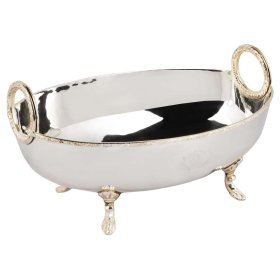 Блюдо 29 x 19 см овальное н/н с ручками серебрянное "Royal Family"  / 386104
