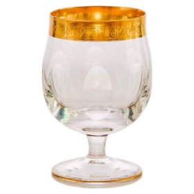 Бокалы для бренди 350 мл 6 шт  Crystalite Bohemia "Джесси /Матовое золото /43373" / 053808