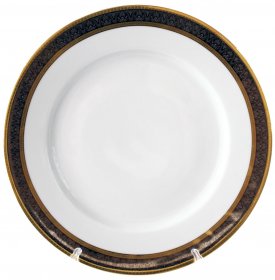 Блюдо 30 см круглое глубокое  Thun &quot;Опал /Платина с золотом&quot; / 232383