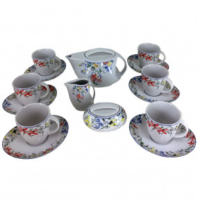 Чайный сервиз на 6 персон 15 предметов  Thun "Лоос /Цветочный орнамент" / 232072