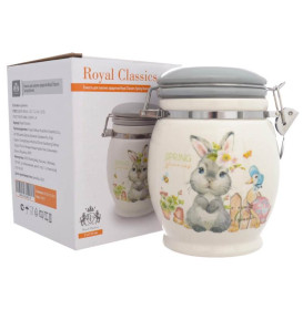 Банка для сыпучих продуктов 11,5 х 15,5 см с зажимом 700 мл  Royal Classics &quot;Spring Bunnies&quot; / 279998