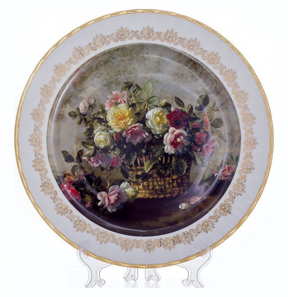 Настенная тарелка 32 см  Bavarian Porcelain &quot;Цветы 3&quot; / 085324