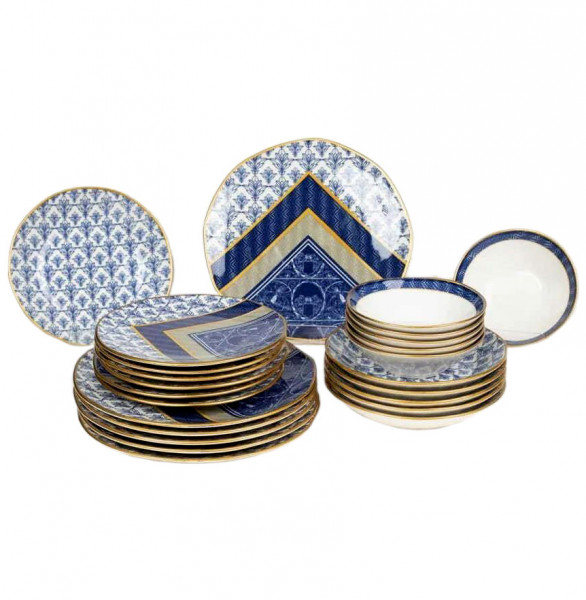 Набор тарелок 24 предмета на 6 персон  O.M.S. Collection &quot;Azul&quot; / 284344
