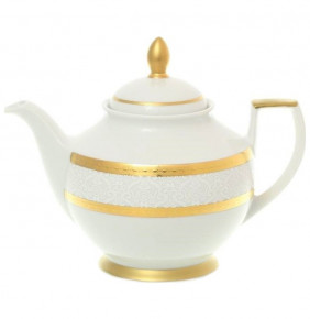 Заварочный чайник 1,2 л   Falkenporzellan "Констанц /Белое кружево /золото" / 137656