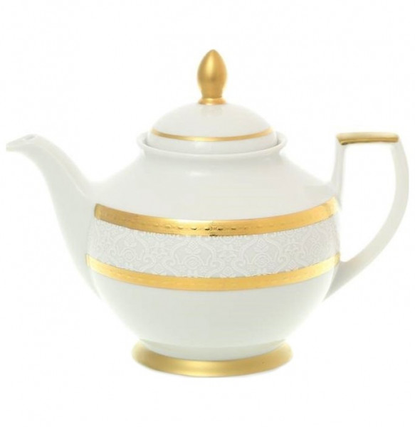 Заварочный чайник 1,2 л   Falkenporzellan &quot;Констанц /Белое кружево /золото&quot; / 137656