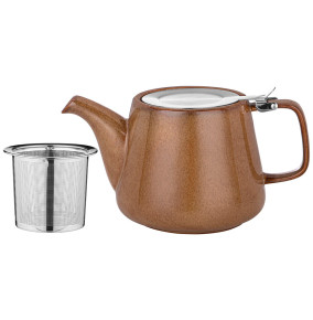 Заварочный чайник 1,2 л с металлическим ситечком коричневый  Bronco "Luster" / 284895