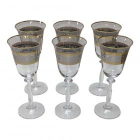 Бокалы для белого вина 185 мл 6 шт  Bohemia &quot;Анжела /Платина /43005&quot; U-R / 226613