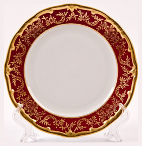 Набор тарелок 19 см 6 шт  Weimar Porzellan "Ювел /Красный с золотым узором" / 028797
