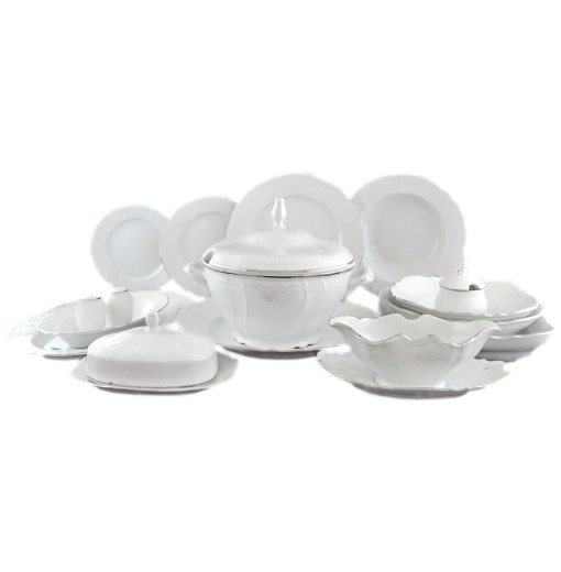 Столовый сервиз на 12 персон 67 предметов  Thun "Бернадотт /Платиновый узор" / 032613 — 