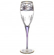 Бокалы для шампанского 280 мл 6 шт  RCR Cristalleria Italiana SpA &quot;Timon /Violet /Gold&quot; / 284827