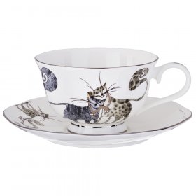 Чайный сервиз на 6 персон 15 предметов  LEFARD &quot;Котики&quot;  / 198494